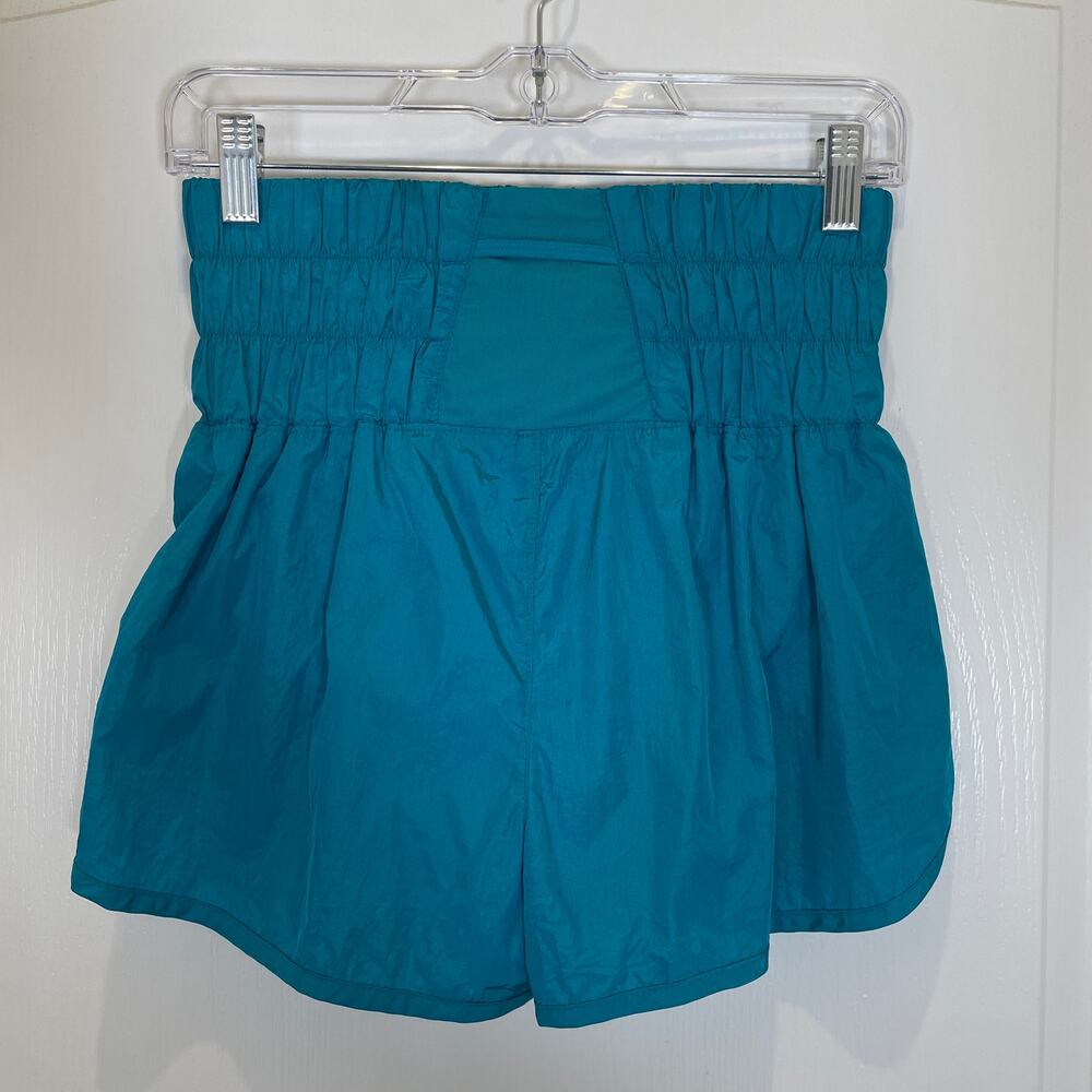 Free People Movement The Way Home Shorts Teal Turquoise Smocked Waist‎ S - Picture 7 of 7
